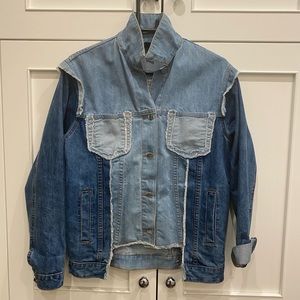 Denim Jacket like new-lots of detail- adjustable waist